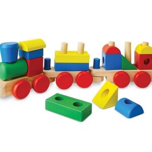 Melissa & Doug Classic Toy Stacking Wooden Train Set
